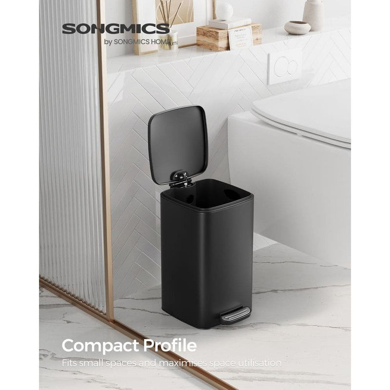 Songmics Small Pedal Bin for Bathroom, 8L