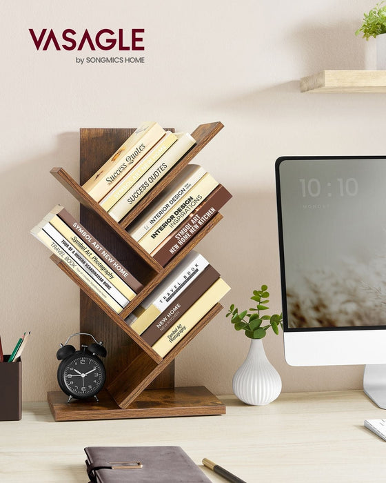 Image of a Vasagle Small Industrial 5 Tier Tree Book Case