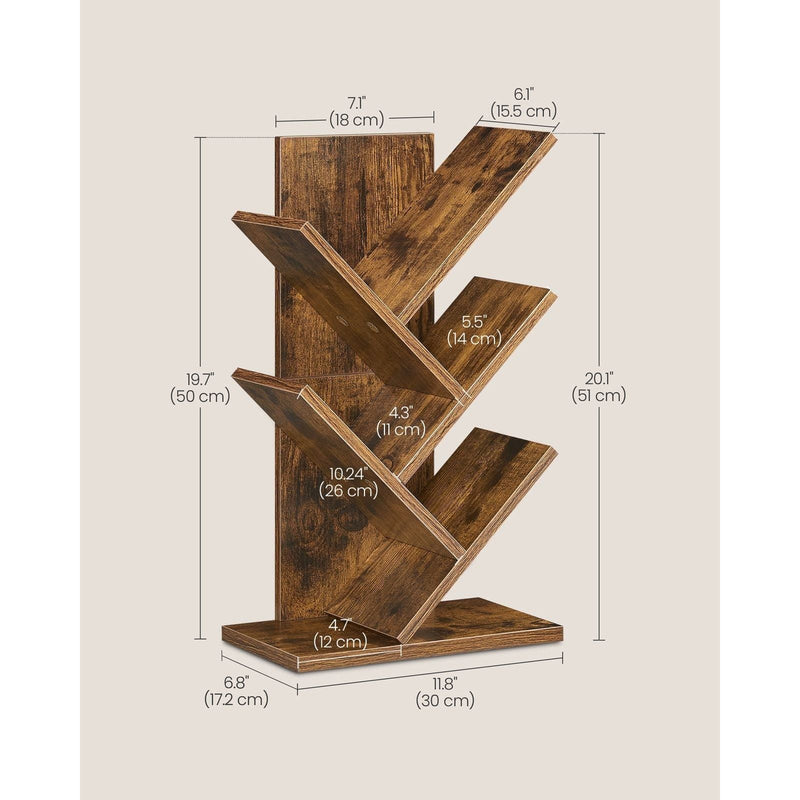 Vasagle Small Industrial 5 Tier Tree Book Case