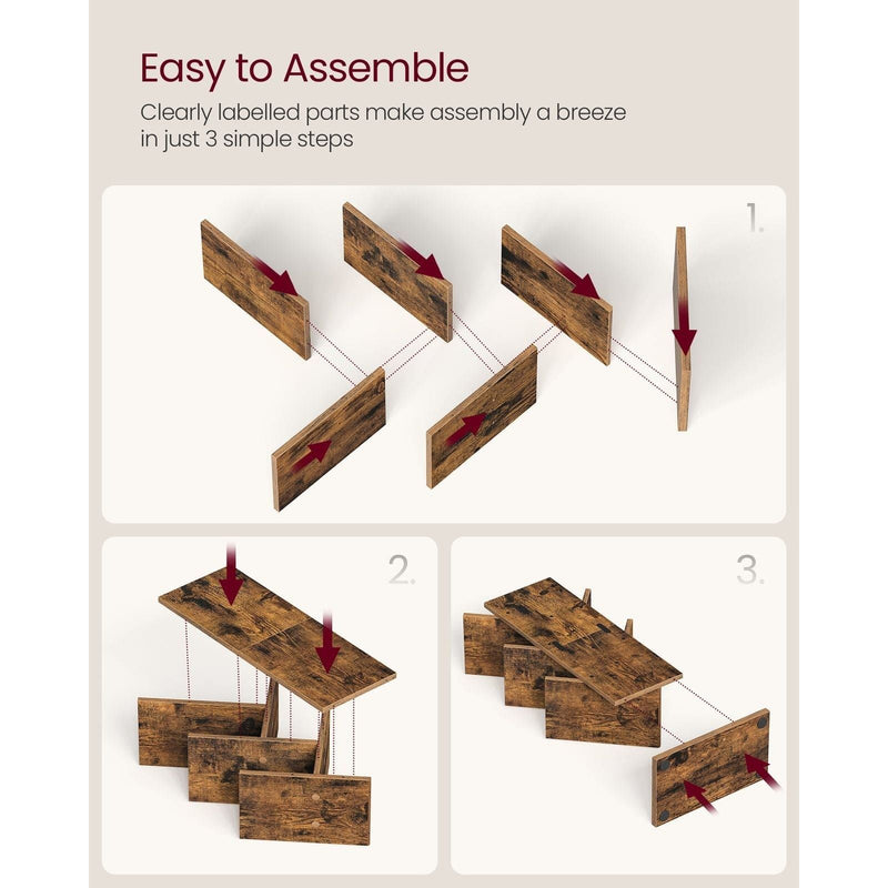 Vasagle Small Industrial 5 Tier Tree Book Case