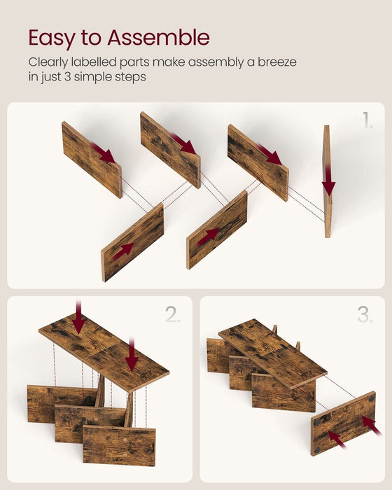 Image of a Vasagle Small Industrial 5 Tier Tree Book Case