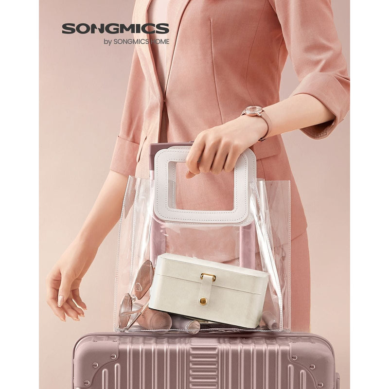 Image of a Small White Travel Jewelry Box