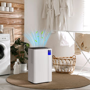 12L Day Dehumidifier with 2L Tank Continuous Drainage Timer and Auto Defrost by HOMCOM AOSOM