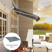 Grey Awning Replacement Canopy Water Resistant UPF 50 Plus Sun Shade Cover for 3 x 2.5m by Outsunny