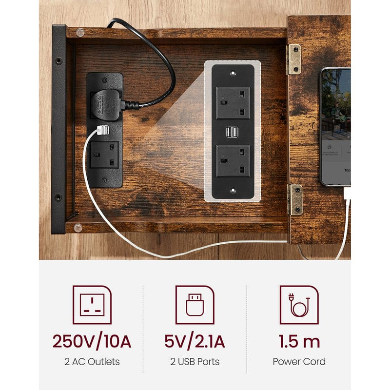 Vasagle Sofa Table With Charging Station