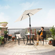 Image of a Beige 2m Garden Parasol With a Crank Handle