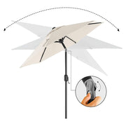 Image of a Beige 2m Garden Parasol With a Crank Handle