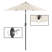 Image of a Beige 2m Garden Parasol With a Crank Handle