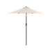 Image of a beige  garden parasol with a crank handle