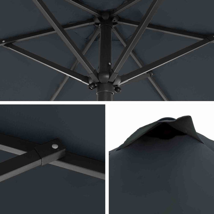 Image of a Grey 2m Garden Parasol