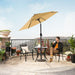 Image of a Taupe 2m Garden Parasol With a Crank Handle