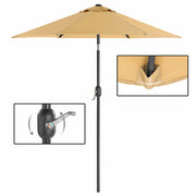 Image of a Taupe 2m Garden Parasol With a Crank Handle