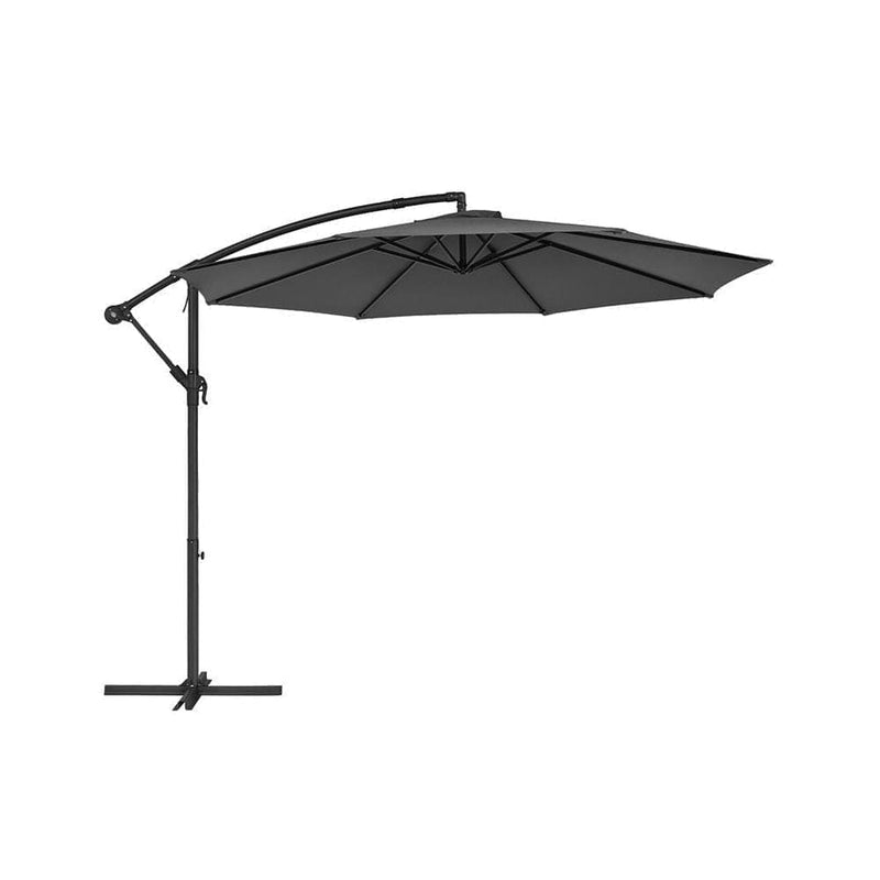 Image of a grey 3 Metre Cantilever Garden Parasol