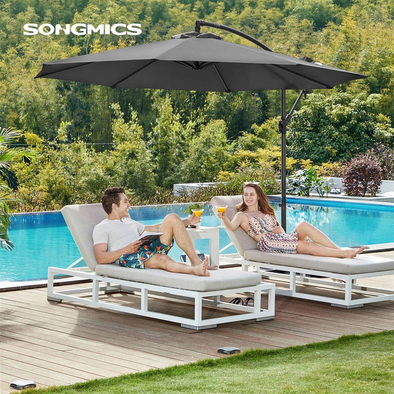 Songmics 3 Metre Cantilever Garden Parasol