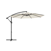 Image of a White 3 Metre Cantilever Garden Parasol