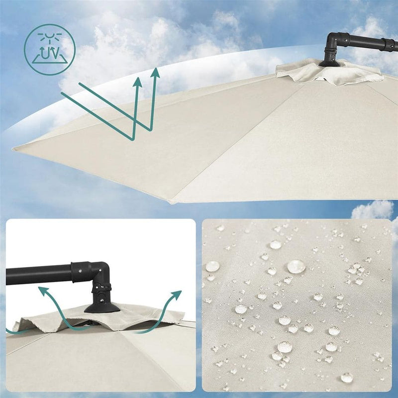Songmics 3 Metre Cantilever Garden Parasol