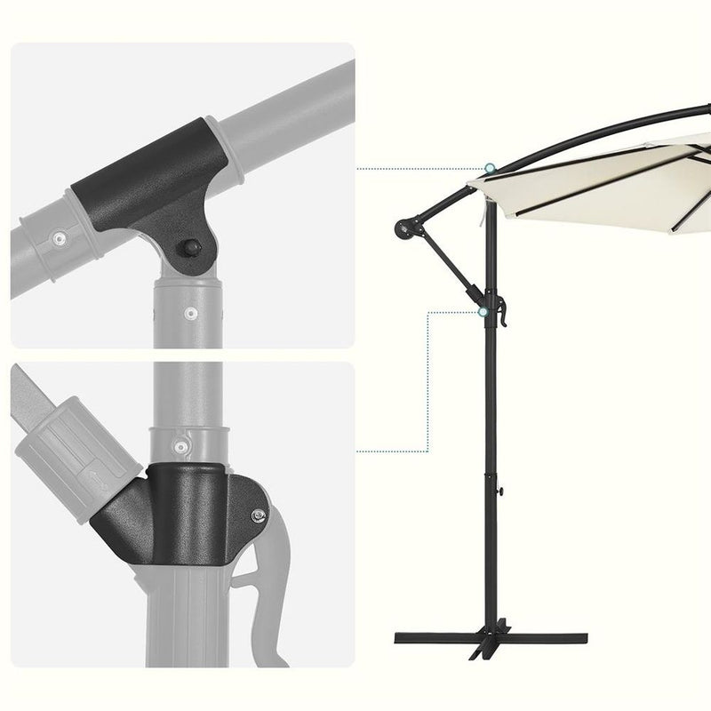 Songmics 3 Metre Cantilever Garden Parasol