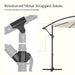 Image of a Beige 3m Cantilever Garden Parasol With Led Lights