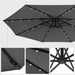 Image of a grey 3m Cantilever Garden Parasol With Led Lights