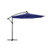 Image of a navy 3m Cantilever Garden Parasol With LED Lights 
