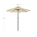 Image of a Beige 3m Garden Parasol With Lights
