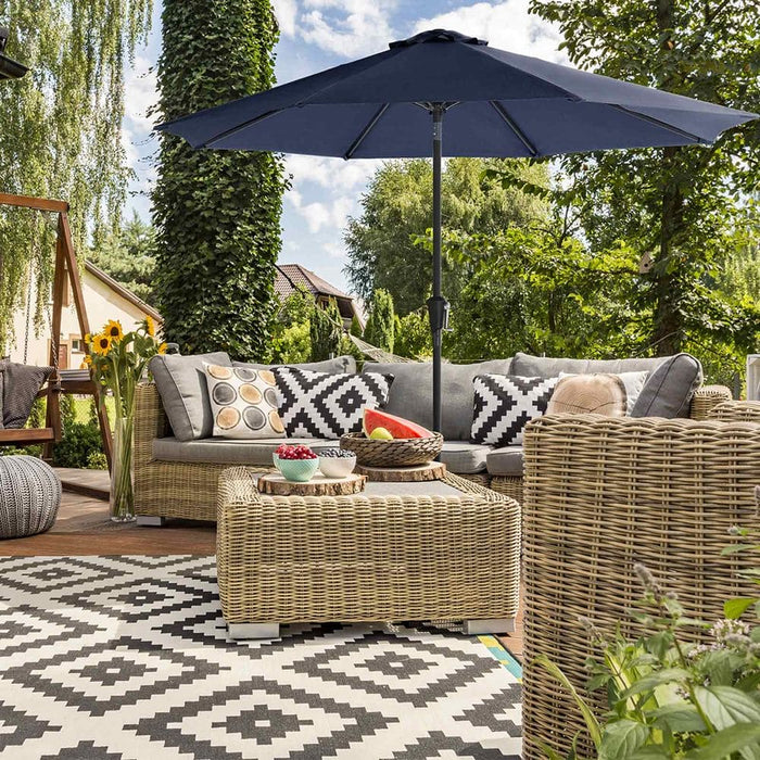 Image of a Blue 3m Garden Umbrella 