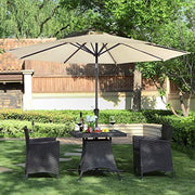 Image of a beige 3 metre garden umbrella 