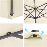 Image of a beige 3 metre garden umbrella 
