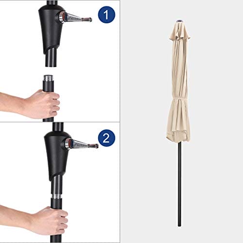 Image of a Beige 3m Garden Umbrella 