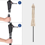 Image of a beige 3 metre garden umbrella 