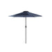 Image of a blue 3 metre garden umbrella 