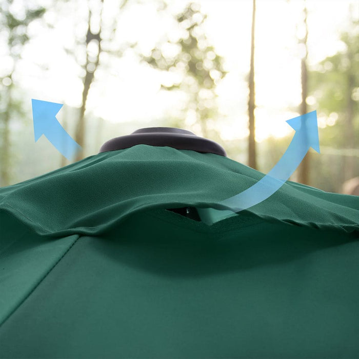 Image of a Green 3m Garden Umbrella 