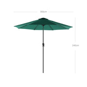 Image of a Green 3m Garden Umbrella 