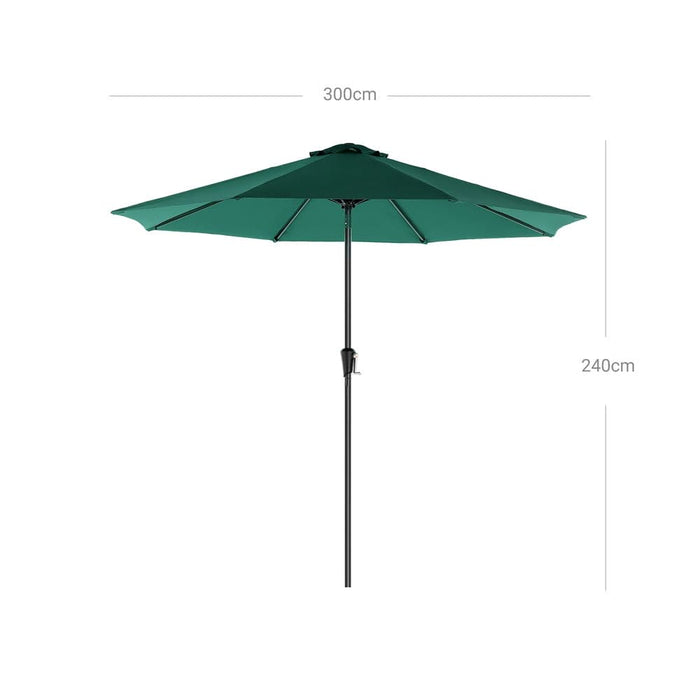 Image of a Green 3m Garden Umbrella 