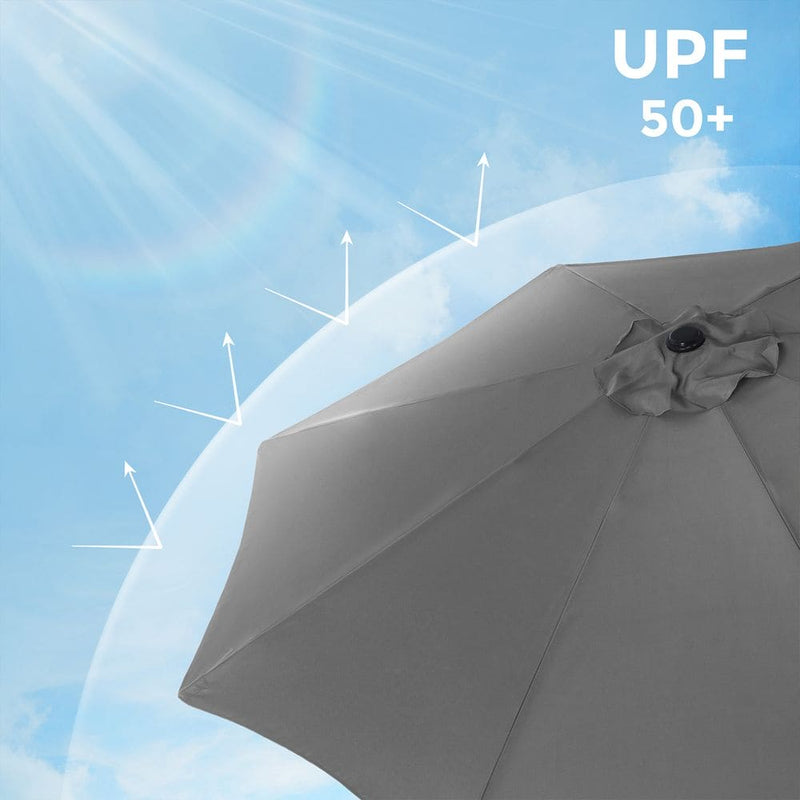 Image of a Grey 3m Garden Umbrella 