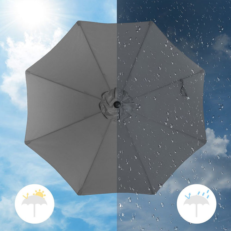 Image of a Grey 3m Garden Umbrella 