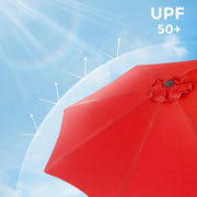 Image of a Red 3m Garden Umbrella 