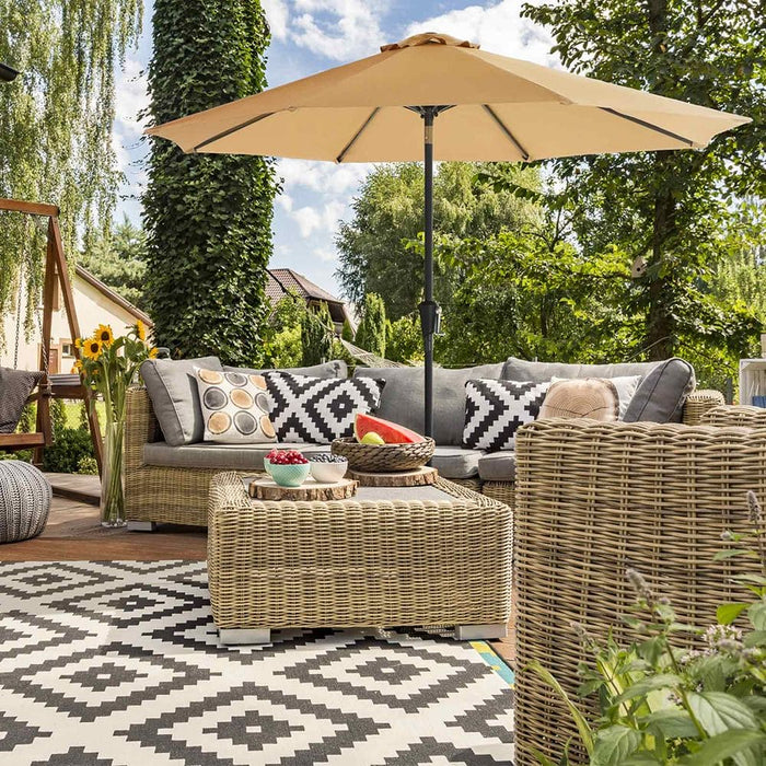 Image of a Taupe 3m Garden Umbrella 