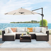Image of a beige 3m Patio Cantilever Umbrella