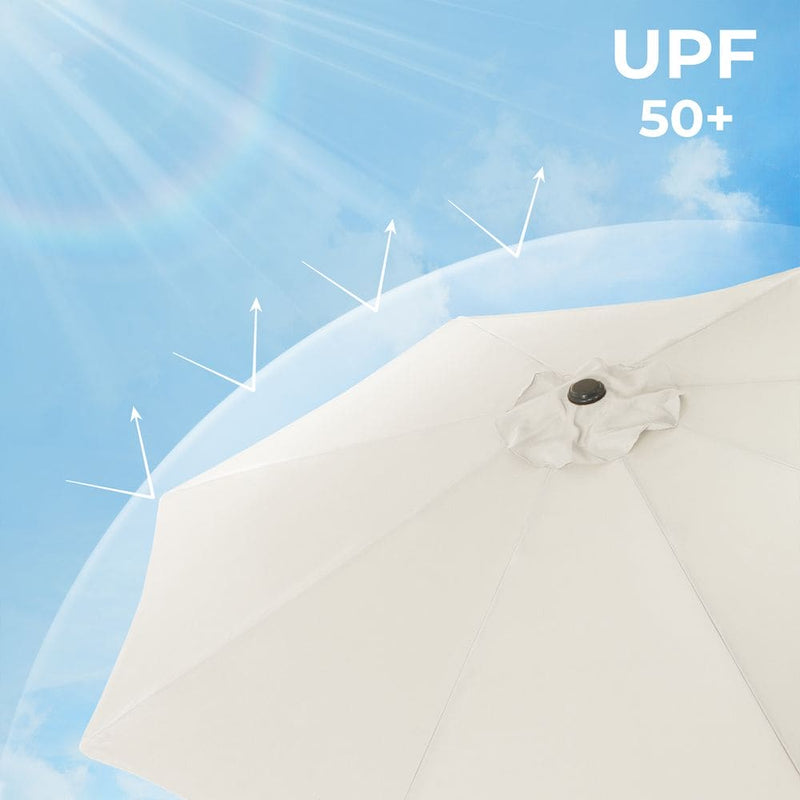 Image of a beige 3m Patio Cantilever Umbrella