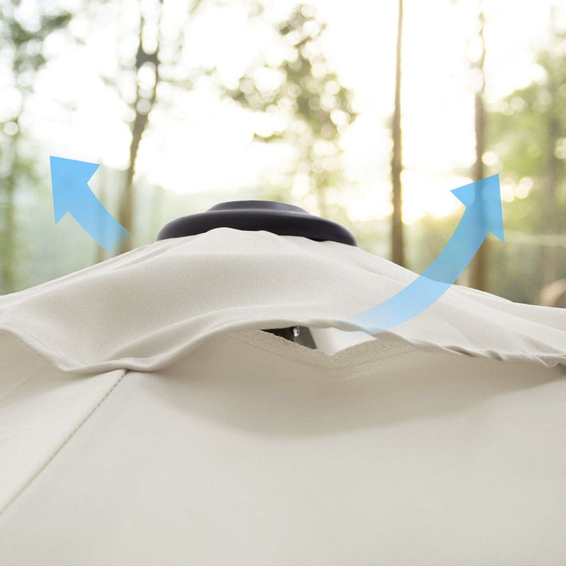 Image of a beige 3m Patio Cantilever Umbrella