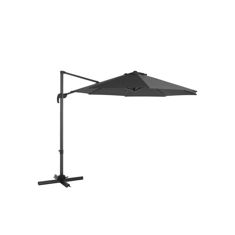Image of a grey 3m Patio Cantilever Umbrella