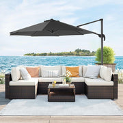 Image of a grey 3m Patio Cantilever Umbrella