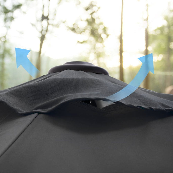 Image of a grey 3m Patio Cantilever Umbrella