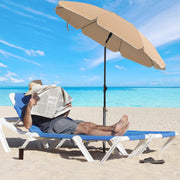 Image of a Beige Beach Umbrella With Bag (UPF 50+)
