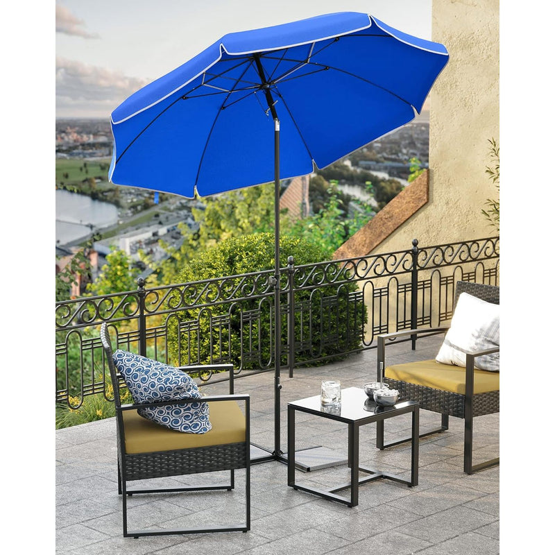 Image of a Blue Beach Umbrella (UPF 50+)