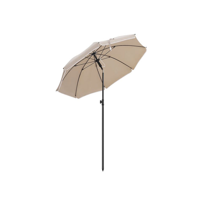 Image of a Beige Beach Umbrella (UPF 50+)