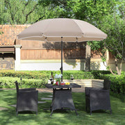 Image of a Beige Beach Umbrella (UPF 50+)