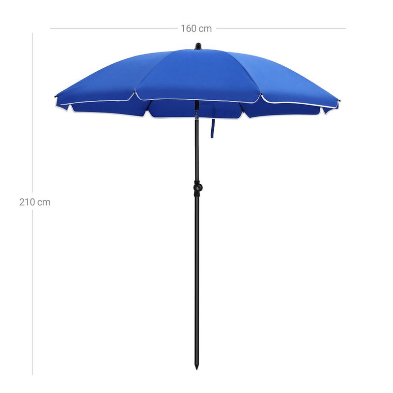 Image of a Blue Beach Umbrella (UPF 50+)