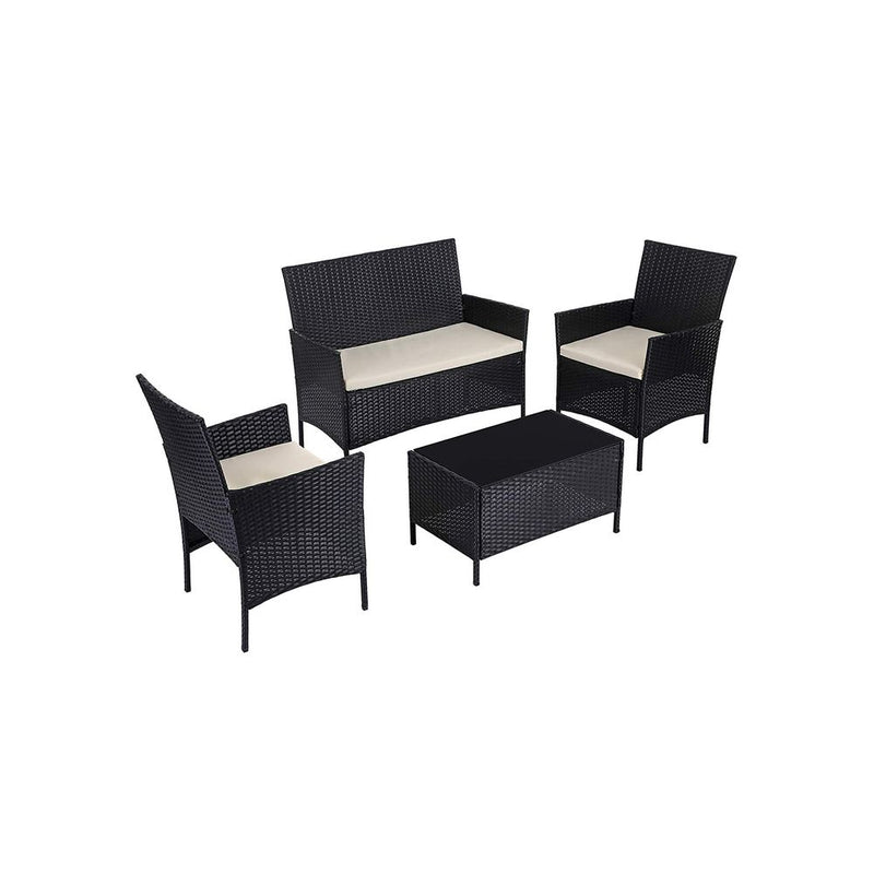 Four Piece Rattan Garden Set SONGMICS